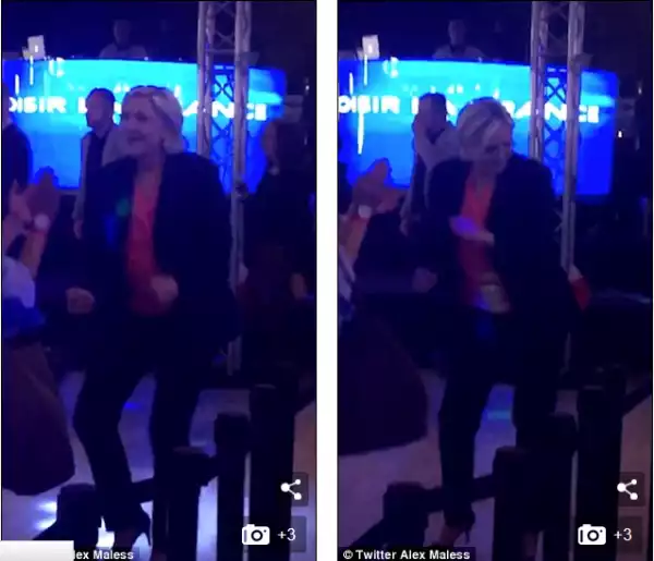French Presidential Candidate, Le Pen Spotted Dancing After Her Election Defeat {Photos}